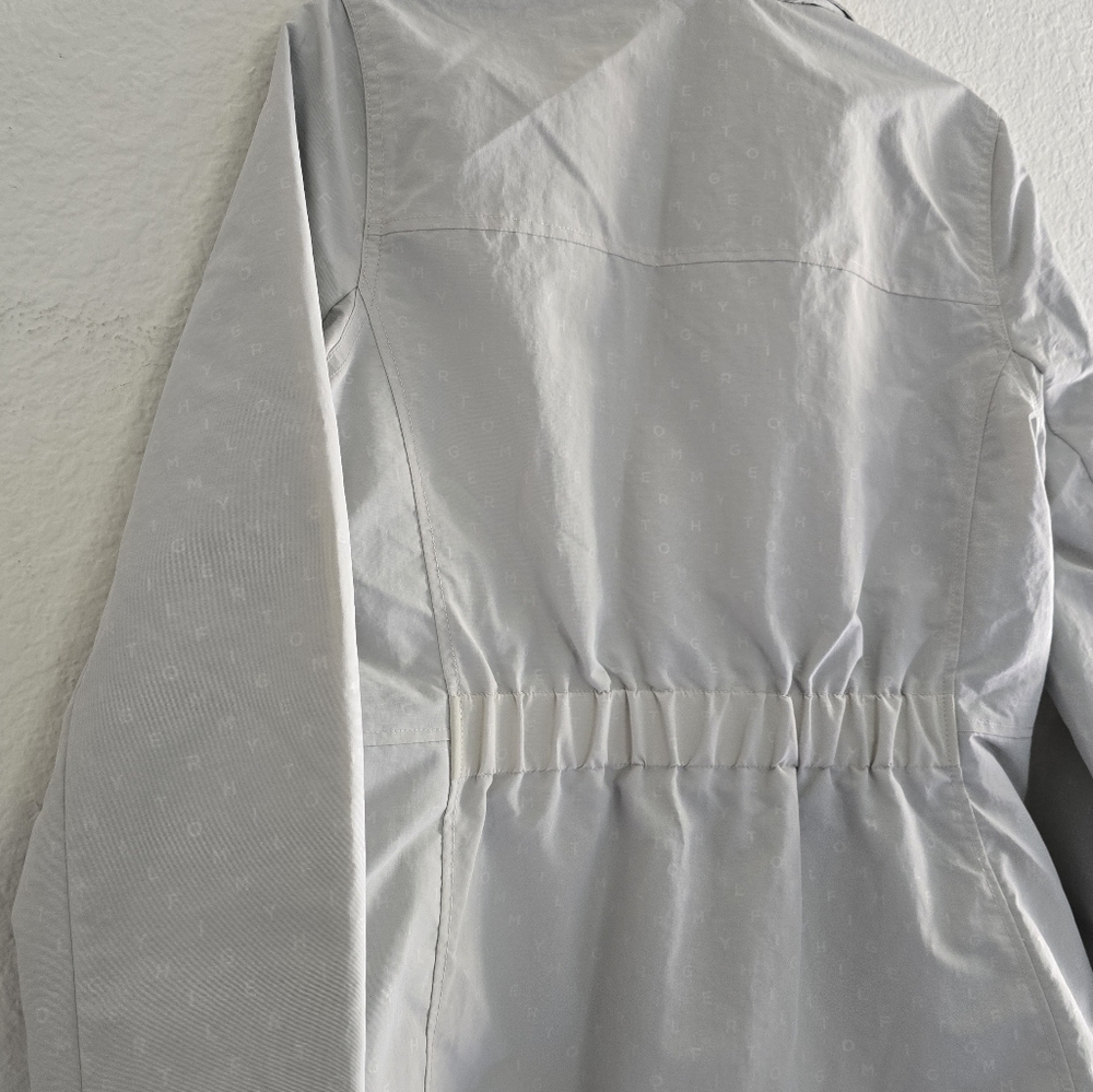 Tommy Hilfiger Hooded Water Resistant Jacket Size M Medium Light Gray - Picture 5 of 9